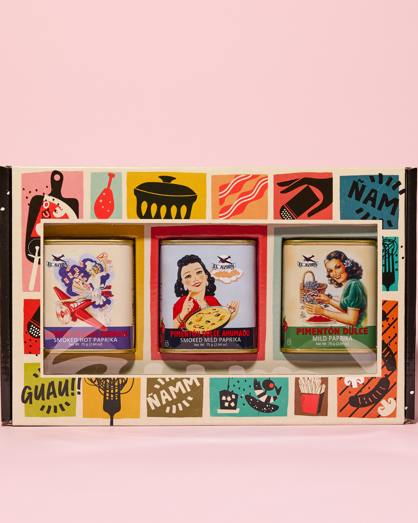 Pack 3 Latas pimentón vintage