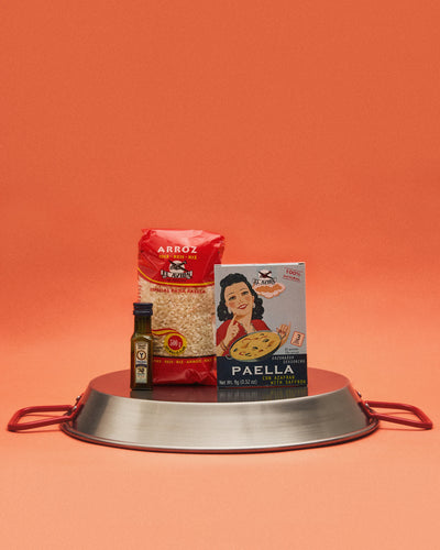 Enamelled paella gift kit