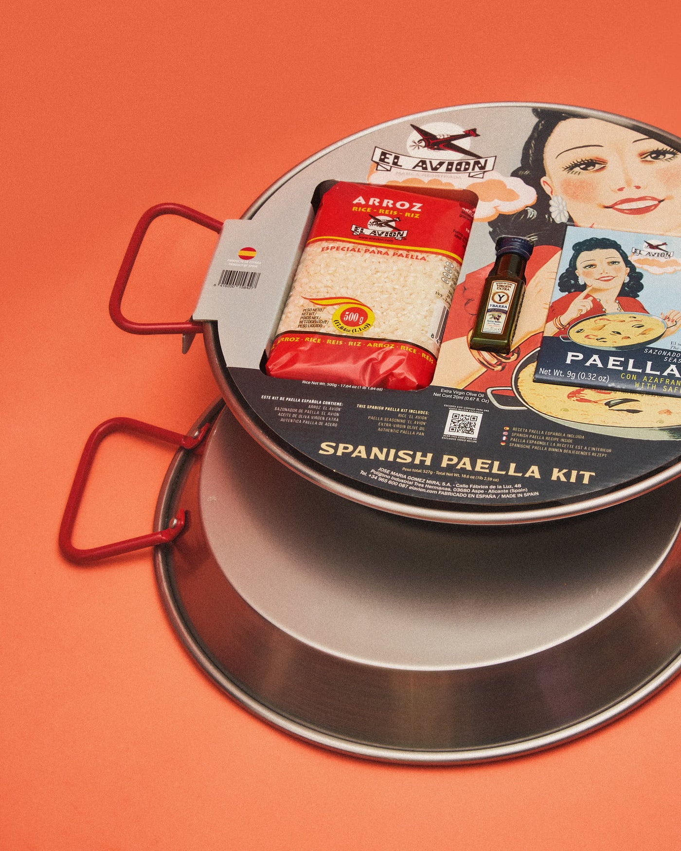 Enamelled paella gift kit