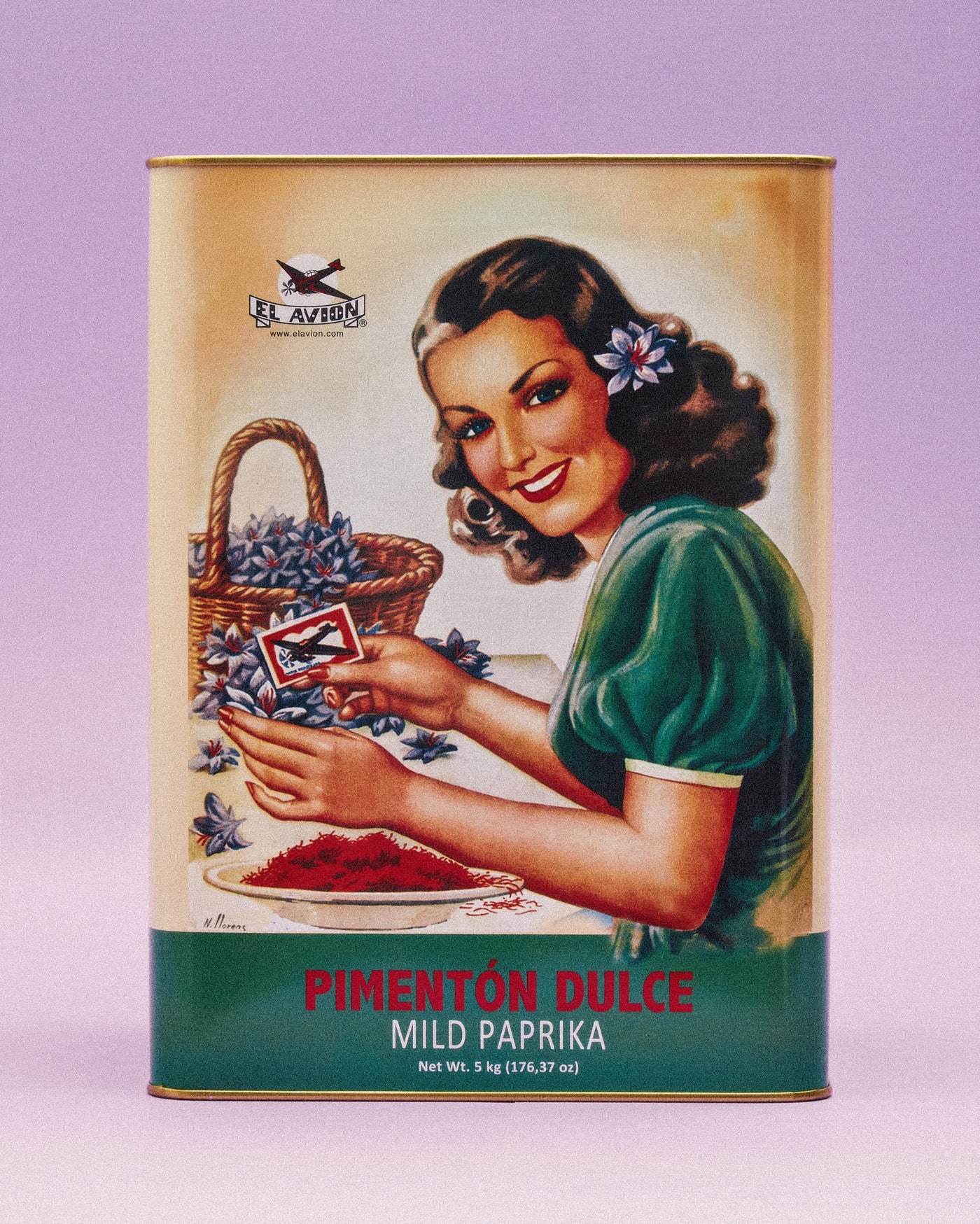 Decorative tin Vintage Big size Sweet Paprika
